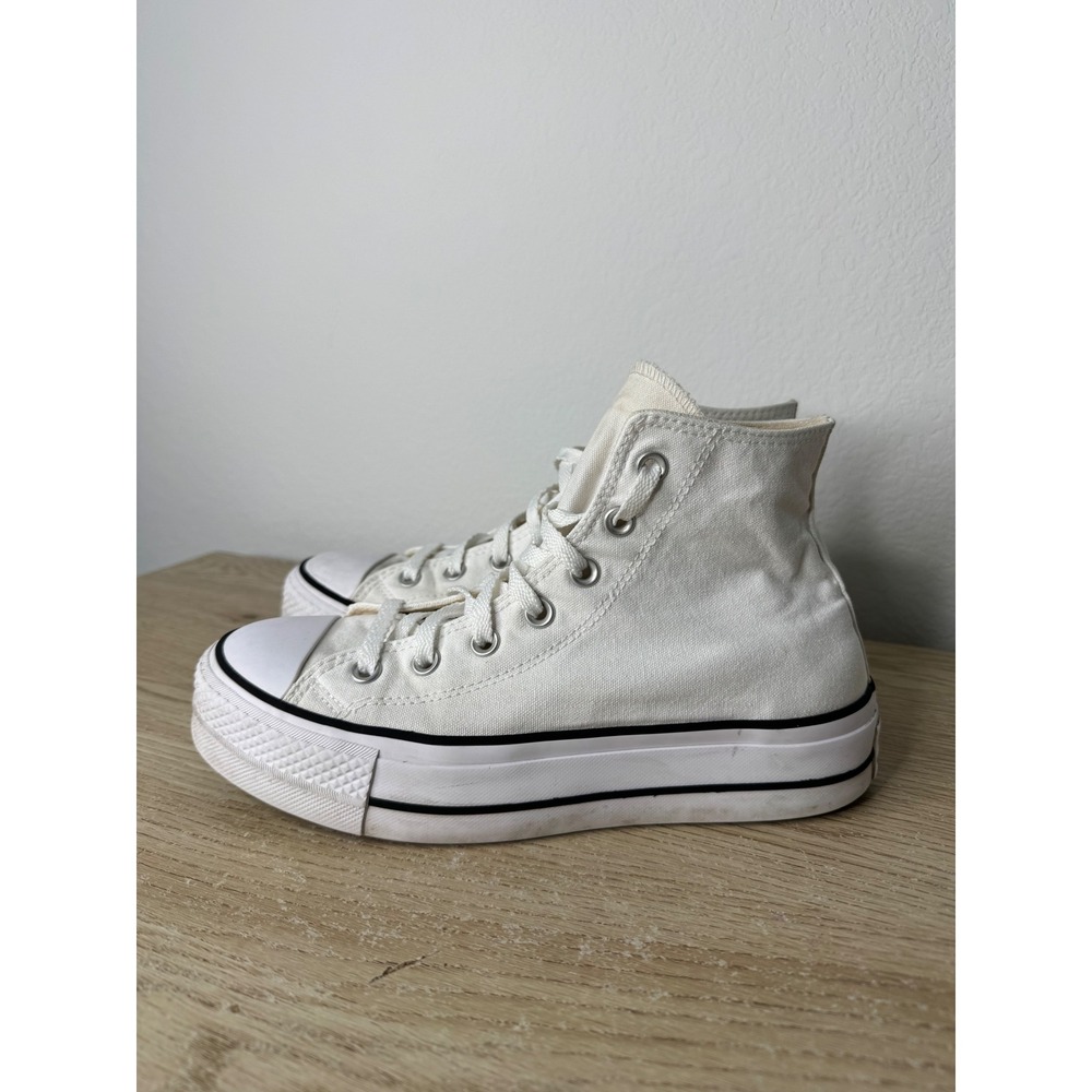 Converse Chuck Taylor All Star Platform High Top White Sneakers Womens‎ Size 8.5